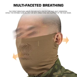 Máscara táctica airsoft con malla de acero elástica
