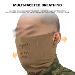 Máscara táctica airsoft con malla de acero elástica
