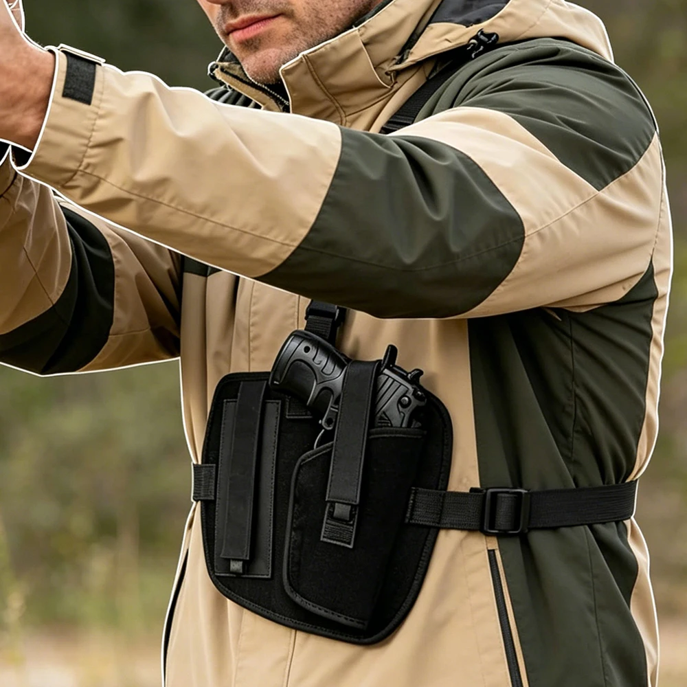 Funda táctica pistola oculta pecho con correa ajustable universal - imagen 5