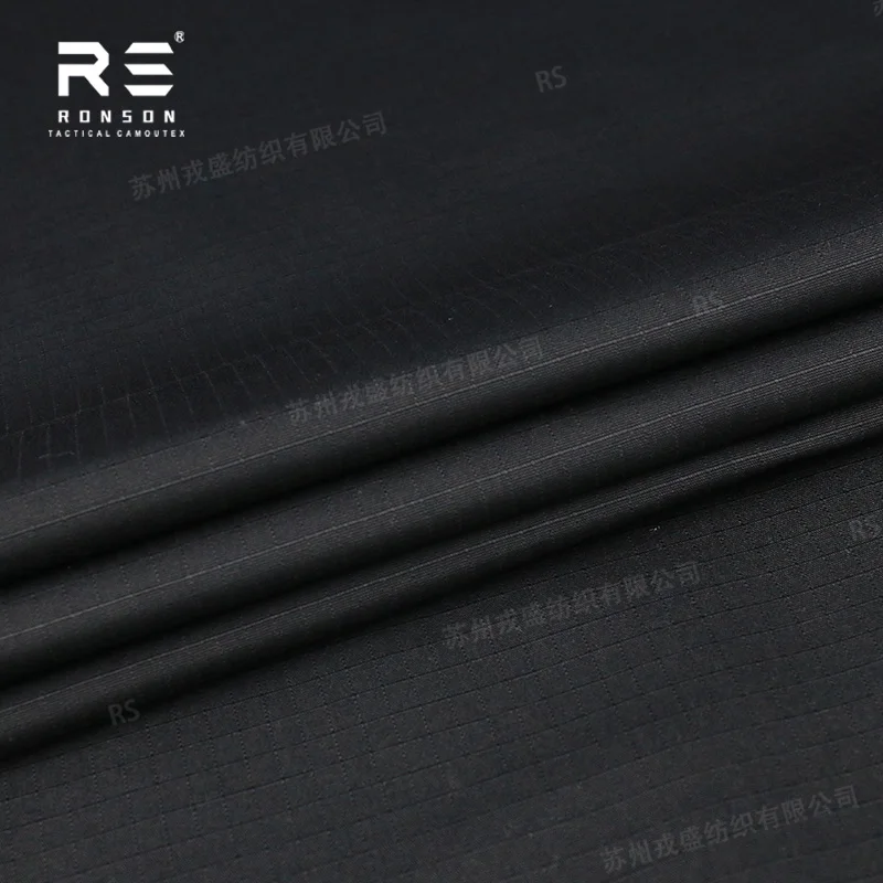 Tela táctica impermeable negra algodón-poliéster ecológica - imagen 4