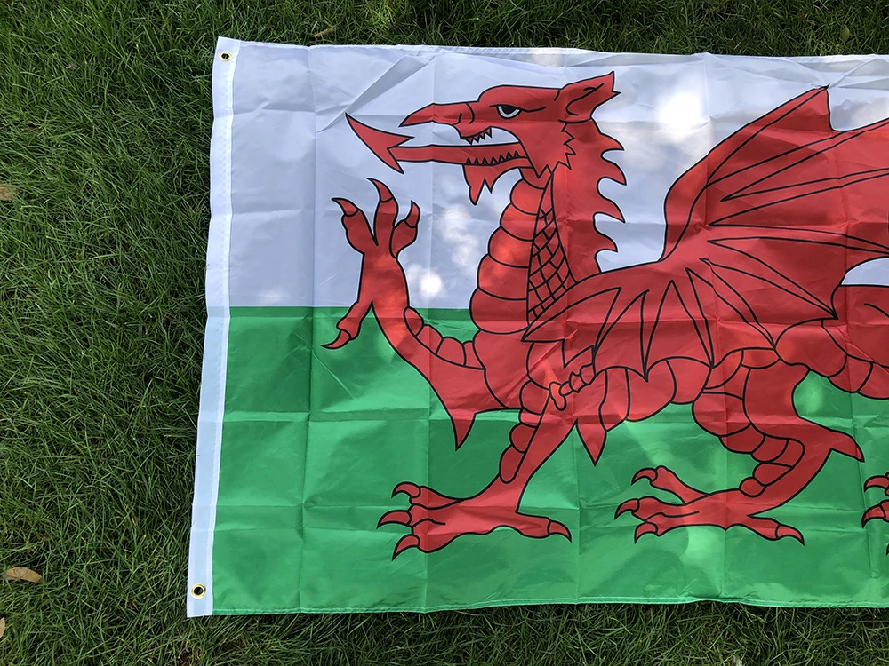 Bandera de Gales dragón rojo – 90×150 cm poliéster - imagen 2