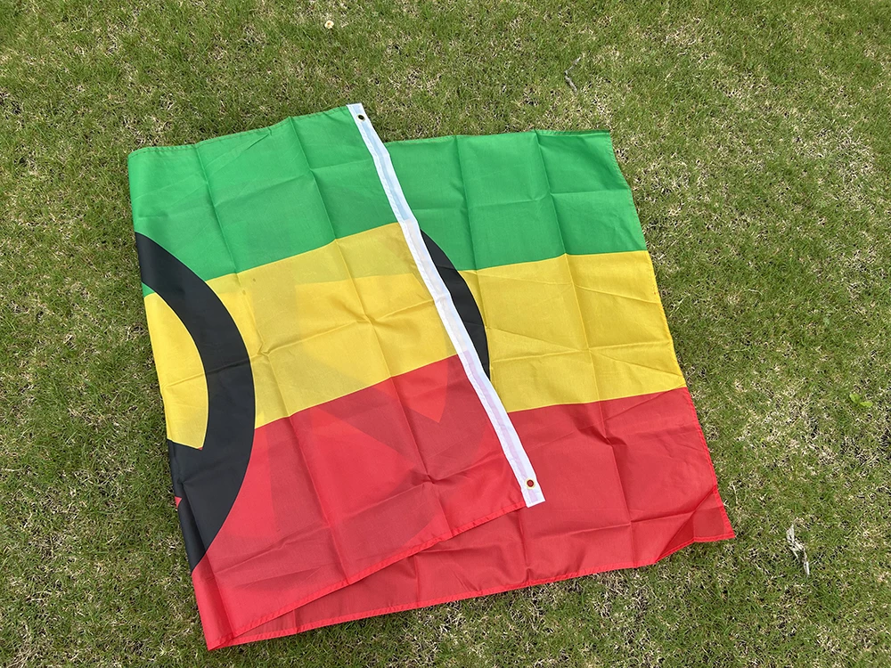 SKY FLAG Bandera Rasta paz – Poliéster verde, amarillo, rojo y negro - imagen 5