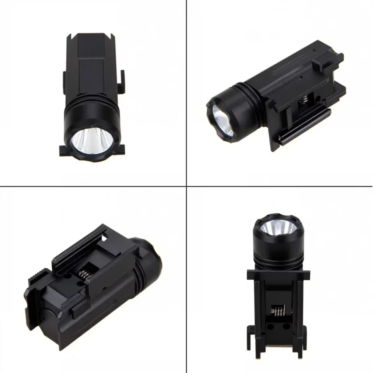 Linterna táctica LED blanca/verde – Montaje rápido raíl 20mm Airsoft - imagen 3