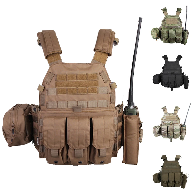 Emersongear portaplacas táctico LBT con bolsas MOLLE de nylon - imagen 5