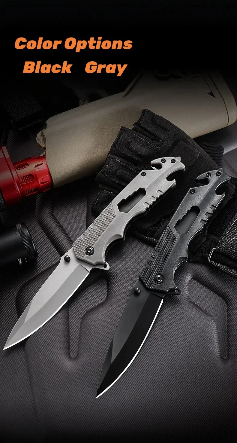 Detalle del cuchillo multifuncional plegable
