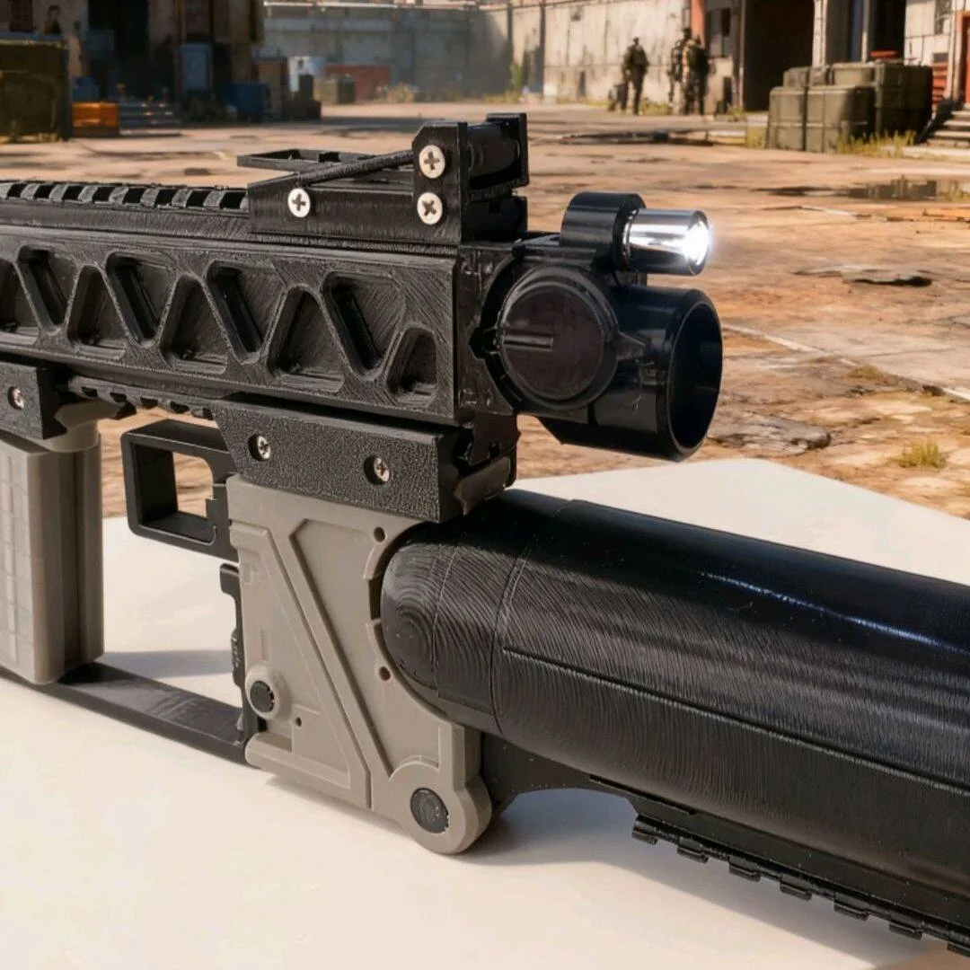Pistola de juguete antiestrés impresa 3D con luces LED - imagen 3