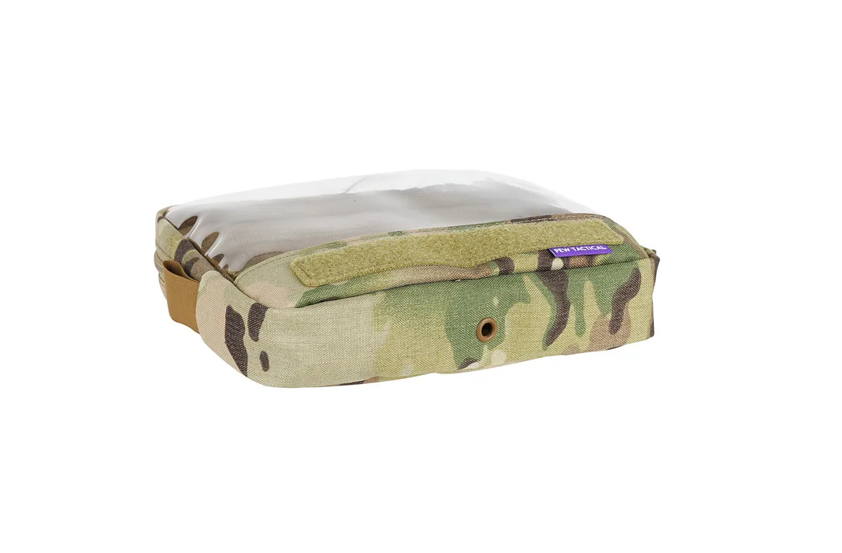 Bolsa organizadora táctica transparente PET con cierre velcro trasero - imagen 3