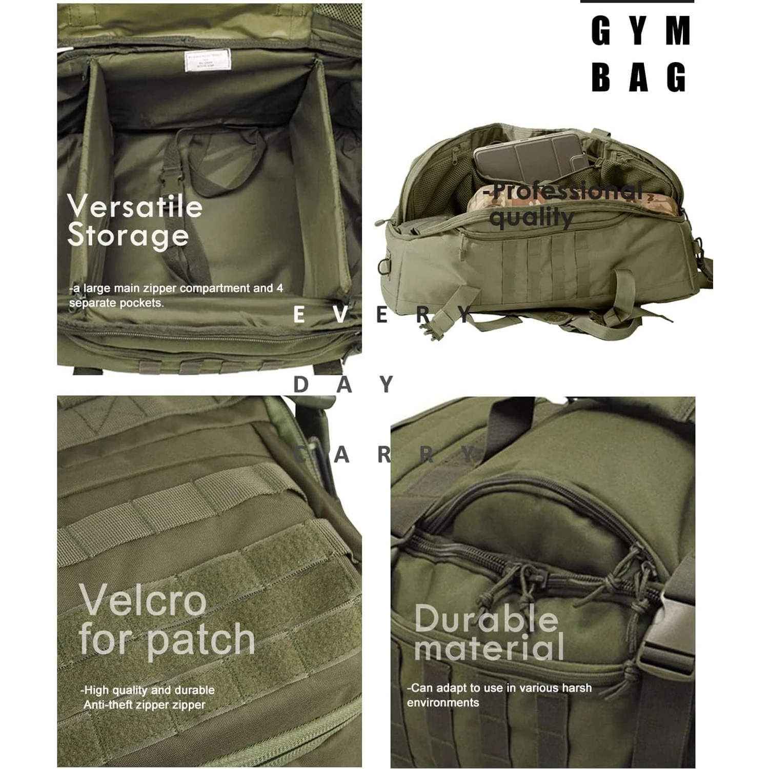 Mochila táctica impermeable ripstop resistente a desgarros y viaje - imagen 4