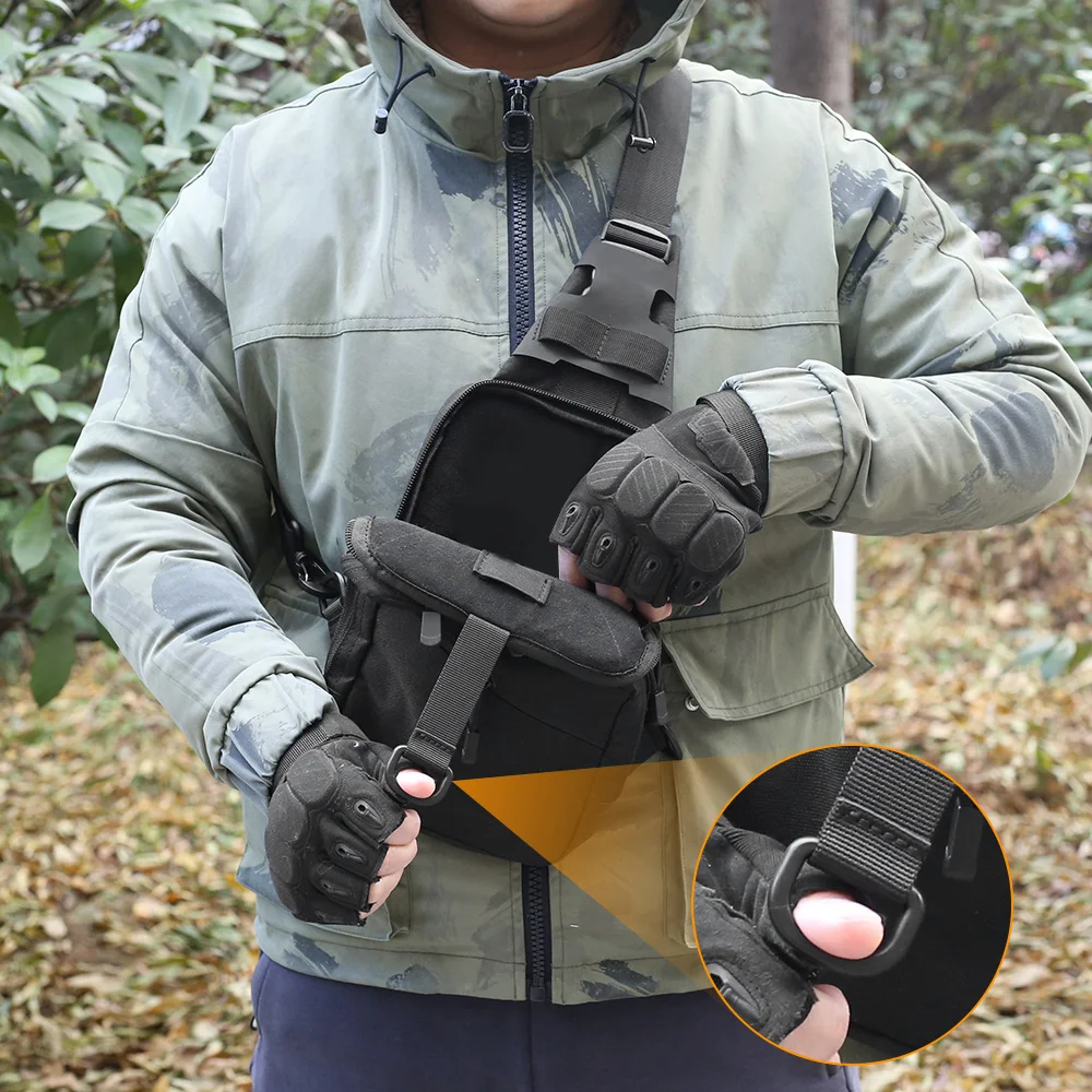 Bolsa táctica portapistola para pecho, organizador EDC MOLLE - imagen 4