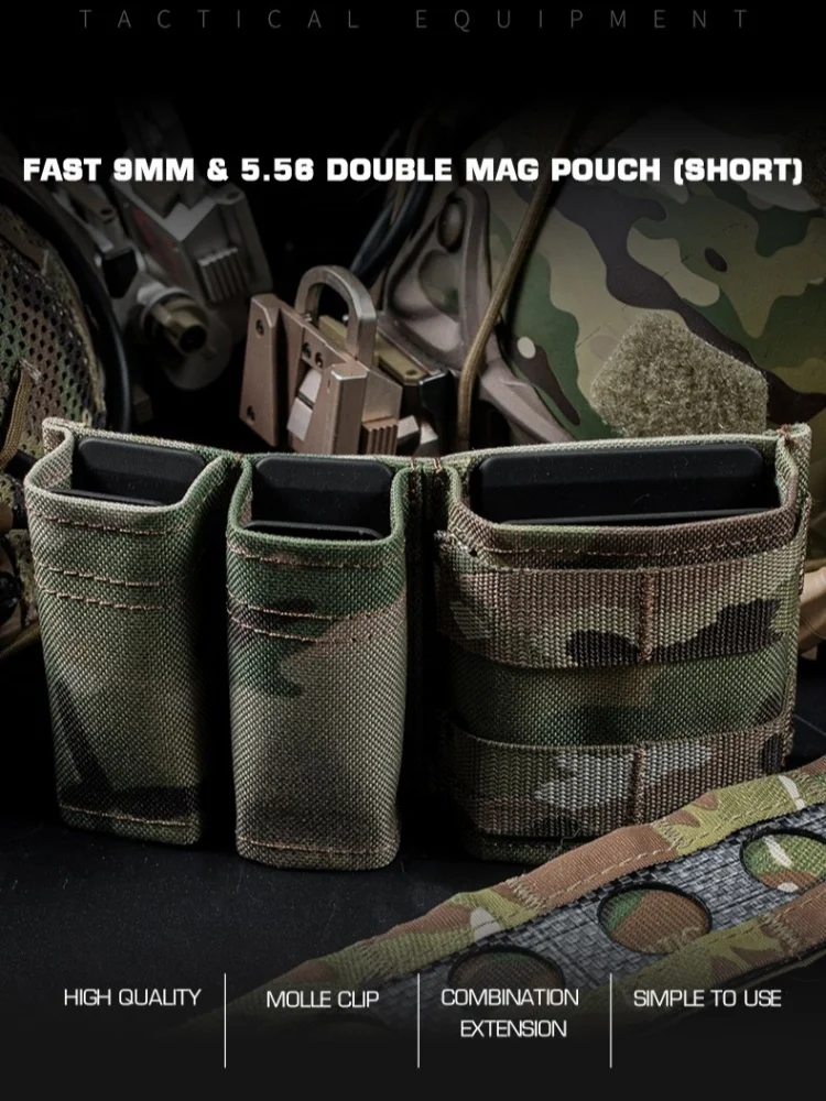Bolsa MOLLE triple para revistas