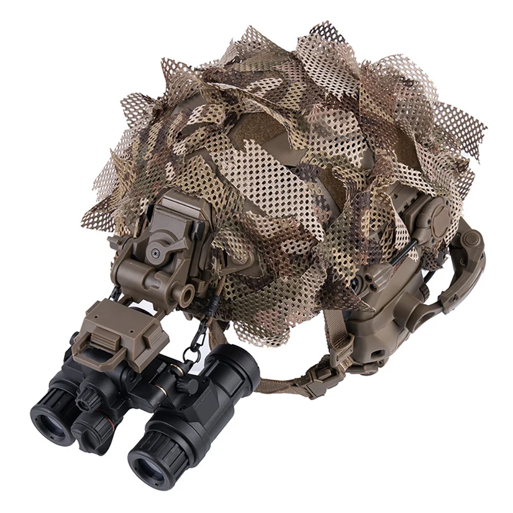 Funda camuflaje casco Airsoft, red transpirable para paintball y caza - imagen 4