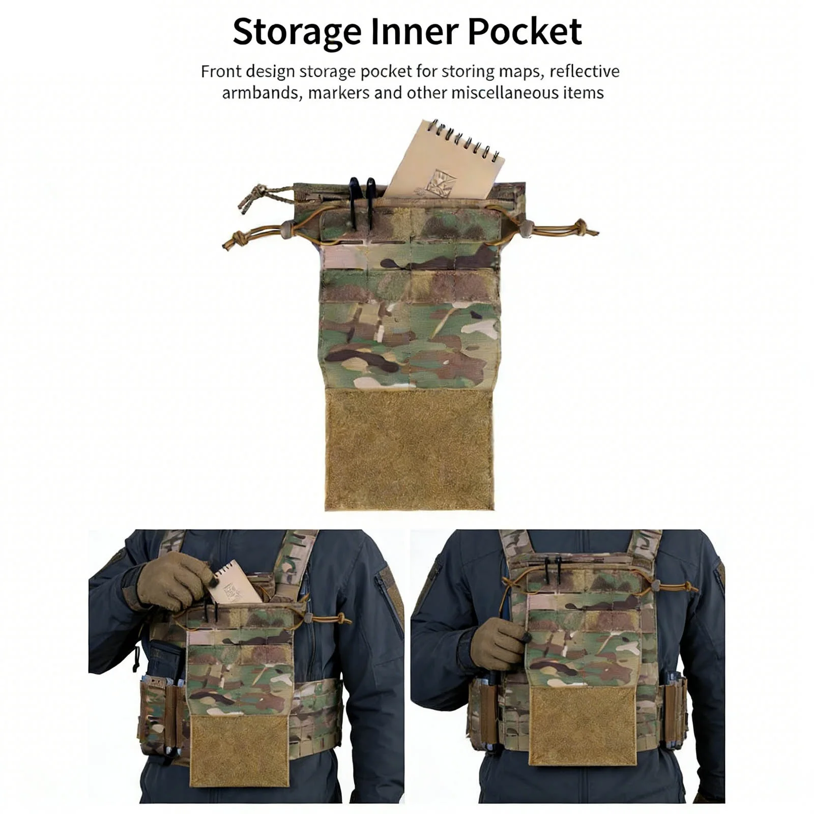 EUD ATAK panel táctico Airsoft con velcro y cordón para chaleco - imagen 4