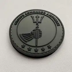 Parche táctico 3D PVC impermeable con gancho y bucle para coser