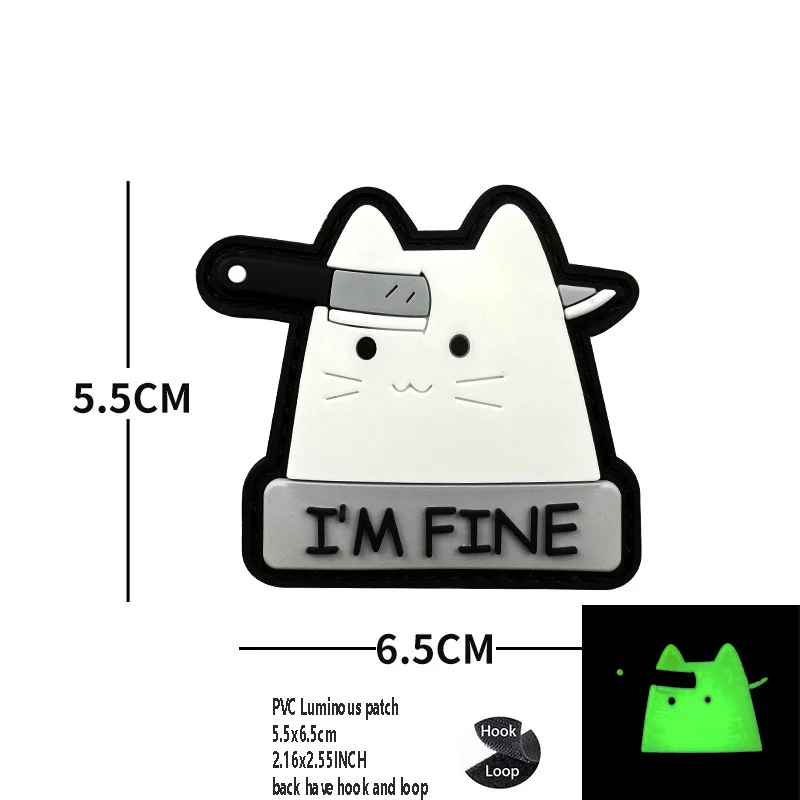 Parche PVC brillante en la oscuridad para mochila a medida - imagen 2