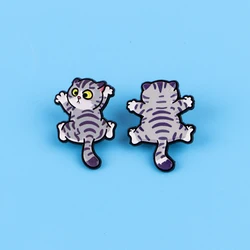 Pin esmaltado gato mujer – insignia de metal para solapa