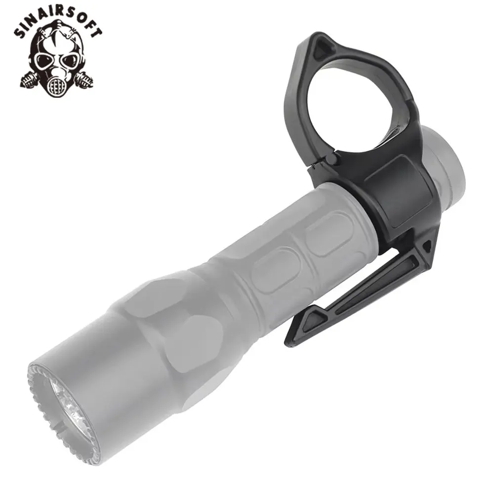 Anillo de dedo antideslizante para linterna táctica con clip - imagen 4