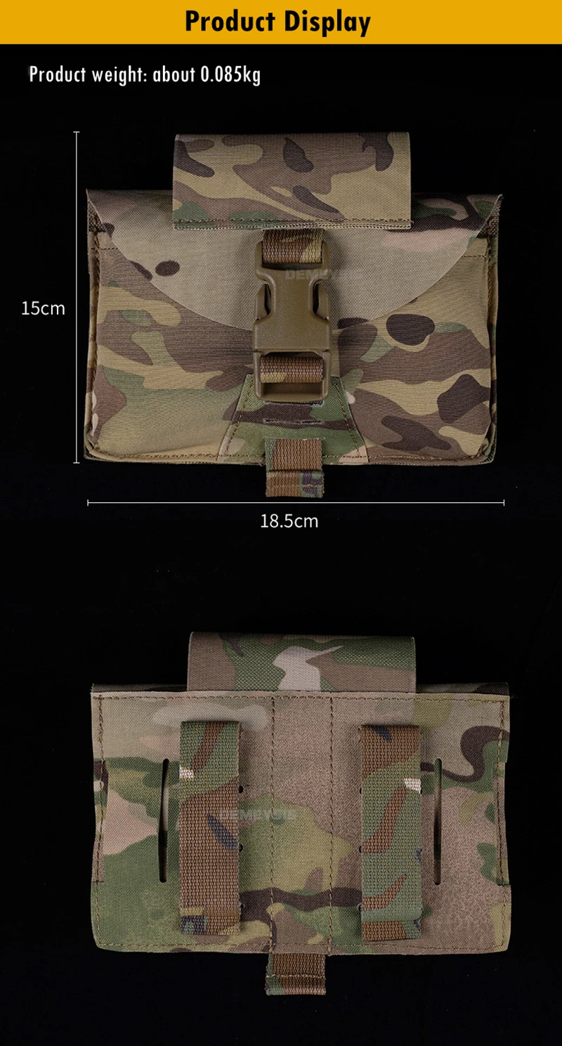 Riñonera MOLLE en color verde táctico