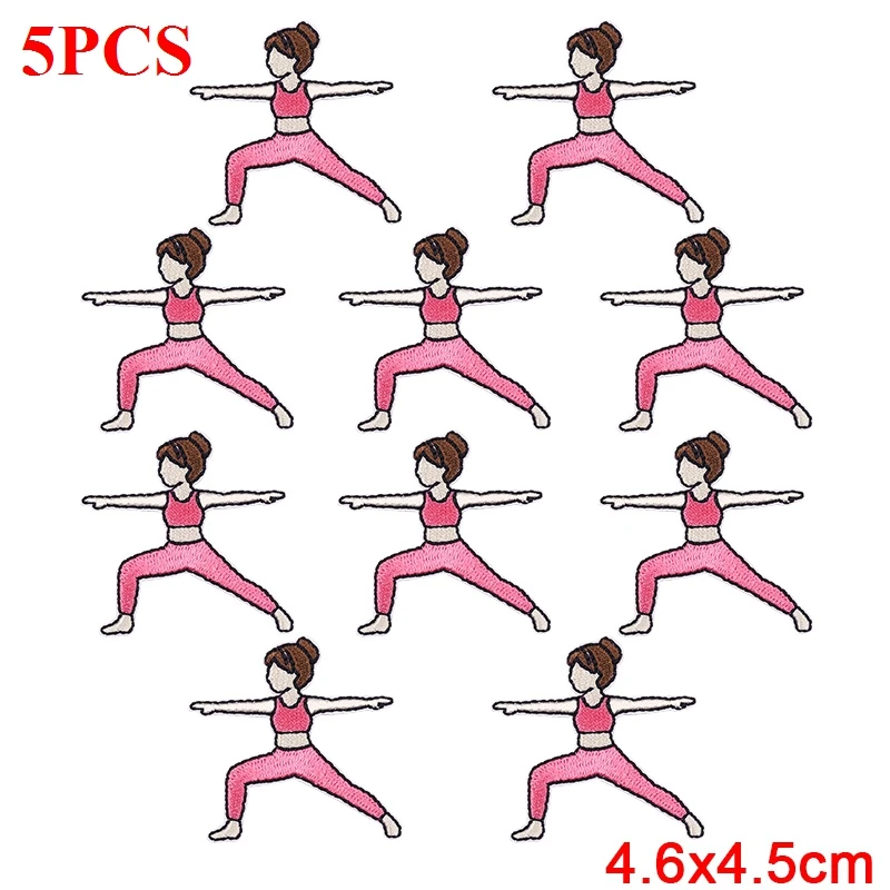 Parche termoadhesivo bordado yoga para coser o planchar en ropa - imagen 3