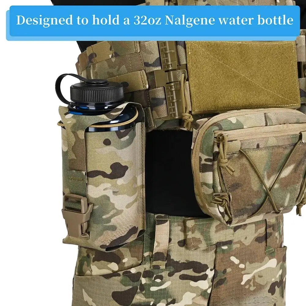 Portabotellas MOLLE táctico para botella de agua con hebilla rápida - imagen 2