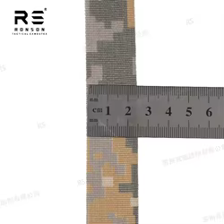 Cinta MOLLE 25mm camuflaje con borde delta y compatibilidad NIR
