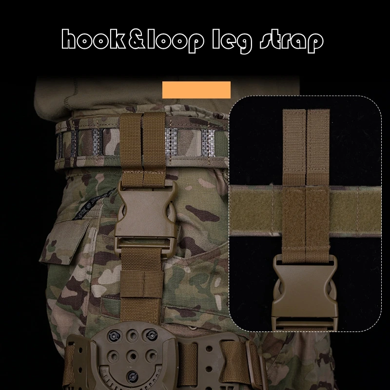 Funda de muslo táctica modular MOLLE con correa para caza - imagen 5