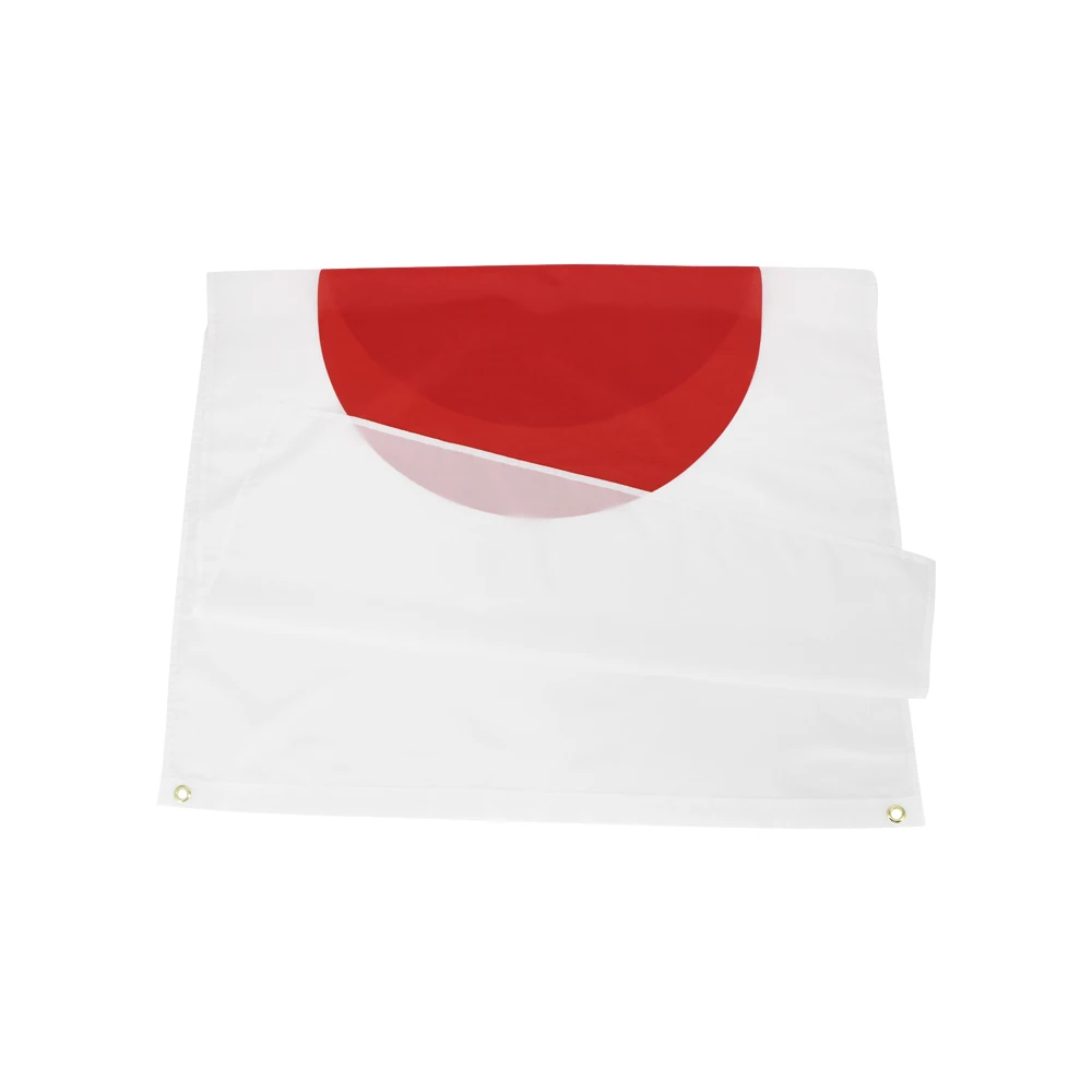 Bandera japonesa enrollada vista detalle