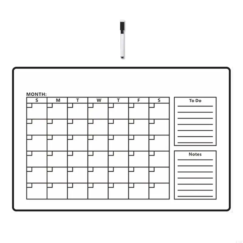 Calendario magnético para nevera con diseño de planificación mensual y semanal
