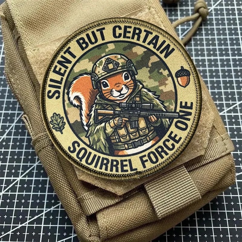 Squirrel Force One parche táctico bordado con velcro seguro - imagen 4