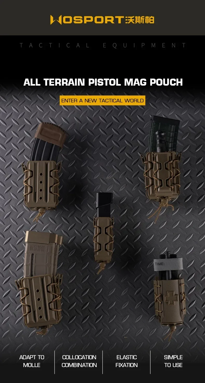 Funda rápida con clip MOLLE y carcasa de nylon