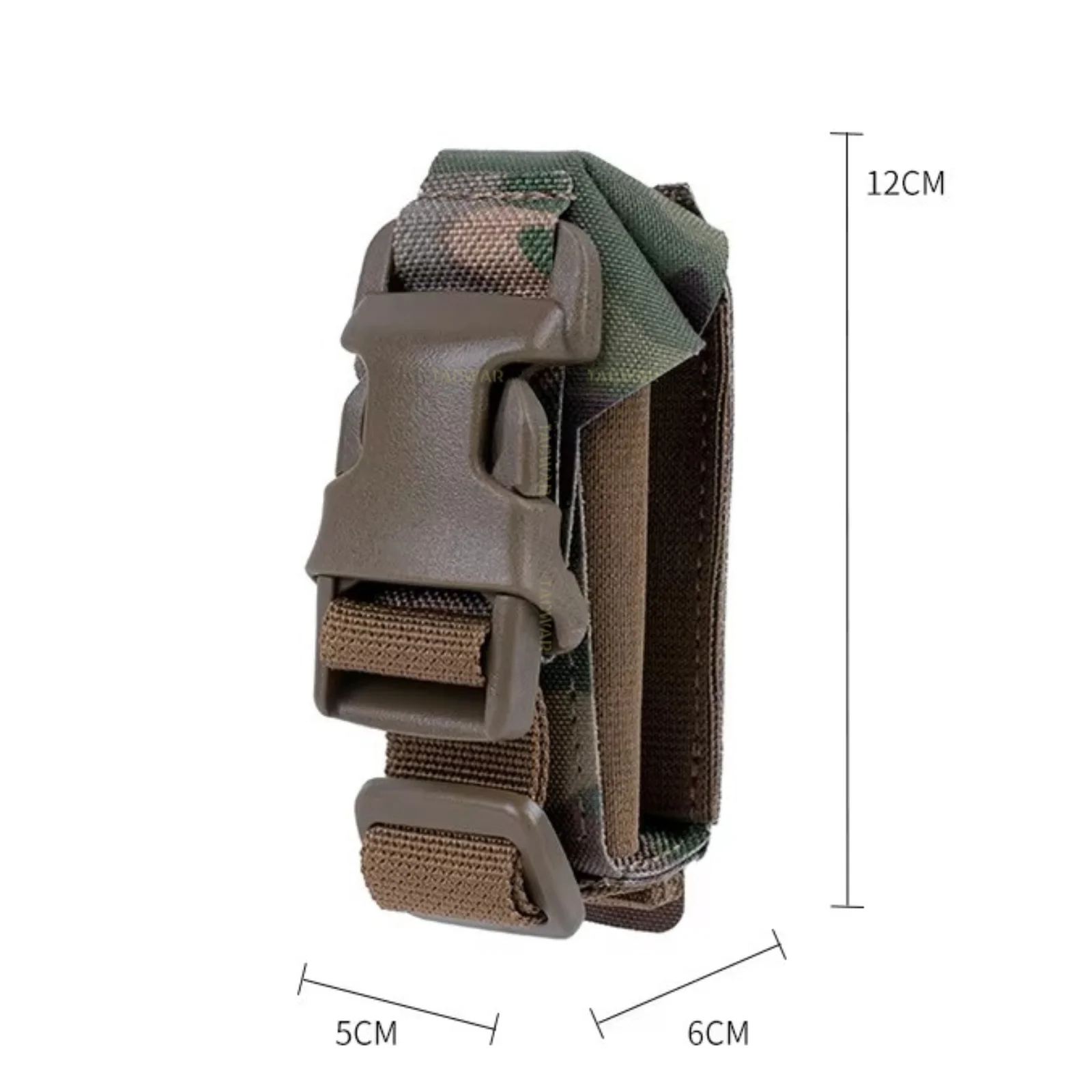 Bolsa táctica MOLLE elástica compacta para granadas en chaleco - imagen 2