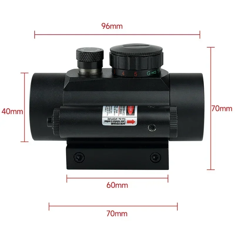 Mira de punto rojo táctica con láser para airsoft y caza - imagen 5