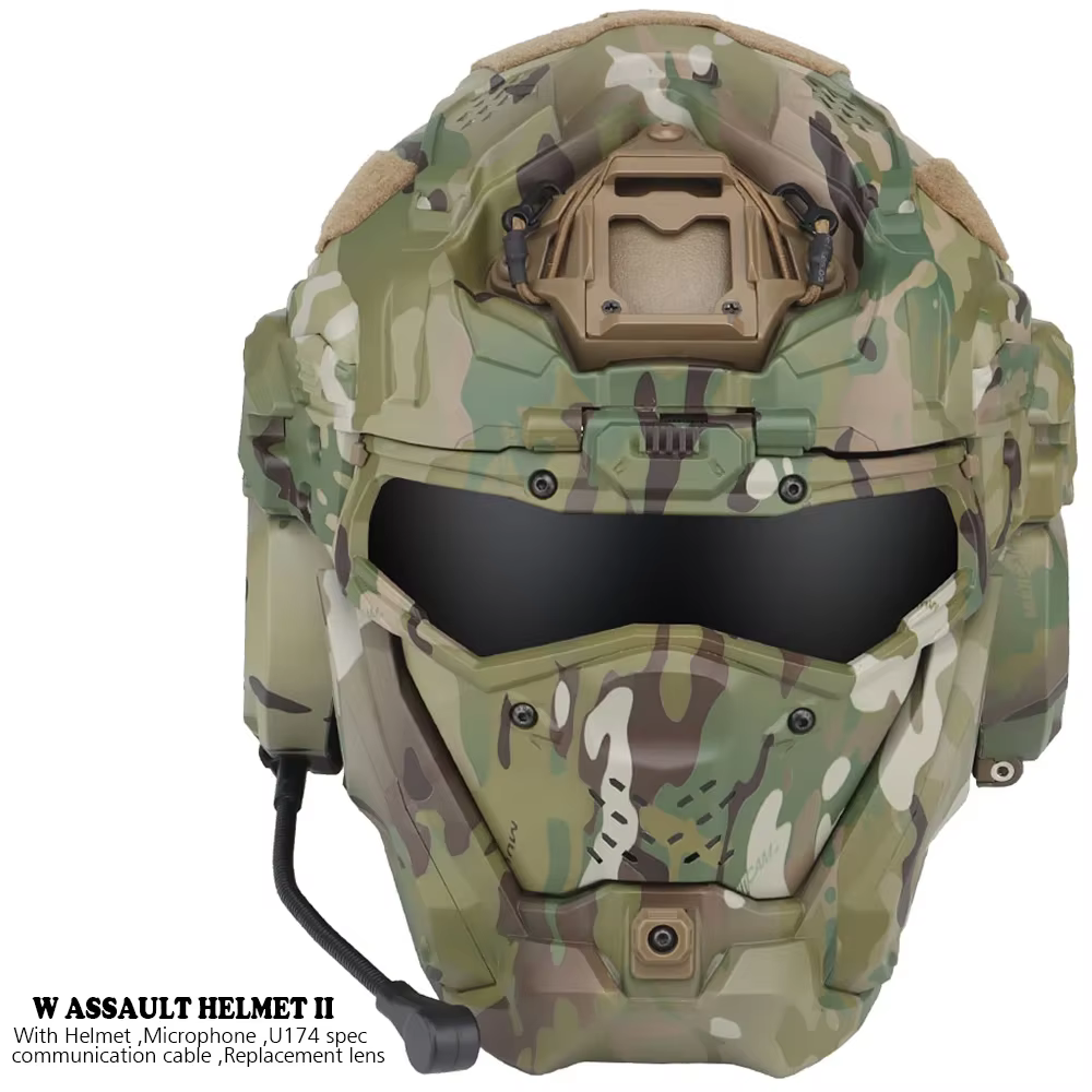 W-Ronin Casco táctico II para airsoft con auriculares integrados