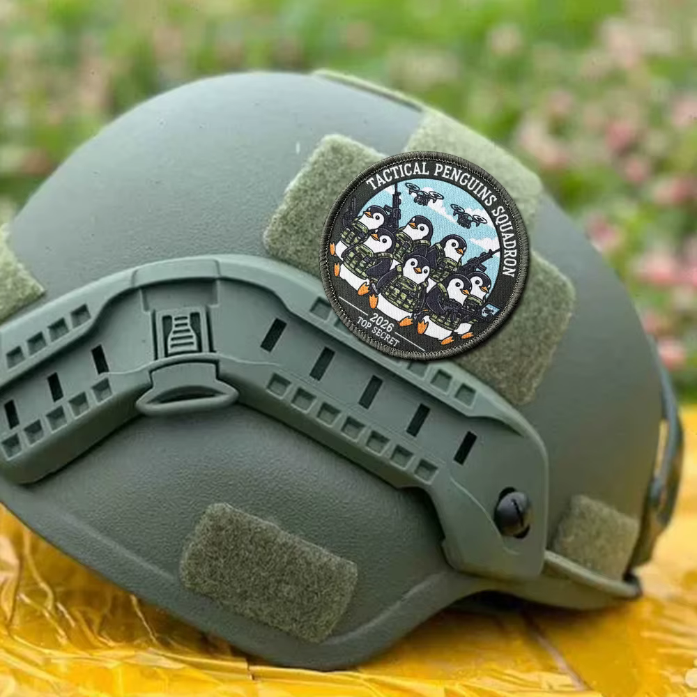 Parche táctico velcro con drones y pingüinos, insignia militar - imagen 5