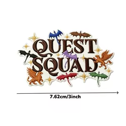Parche bordado dragón Quest Squad termoadhesivo para ropa y gorras