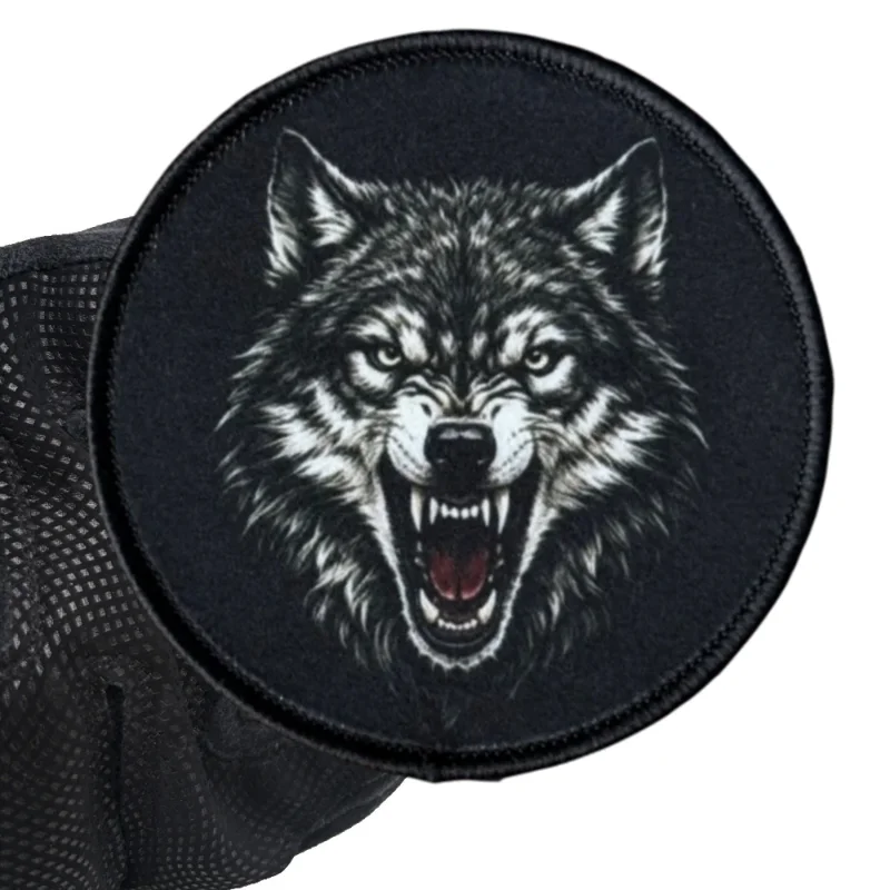 Parches tácticos de lobo para chaleco, insignias de moral bordadas