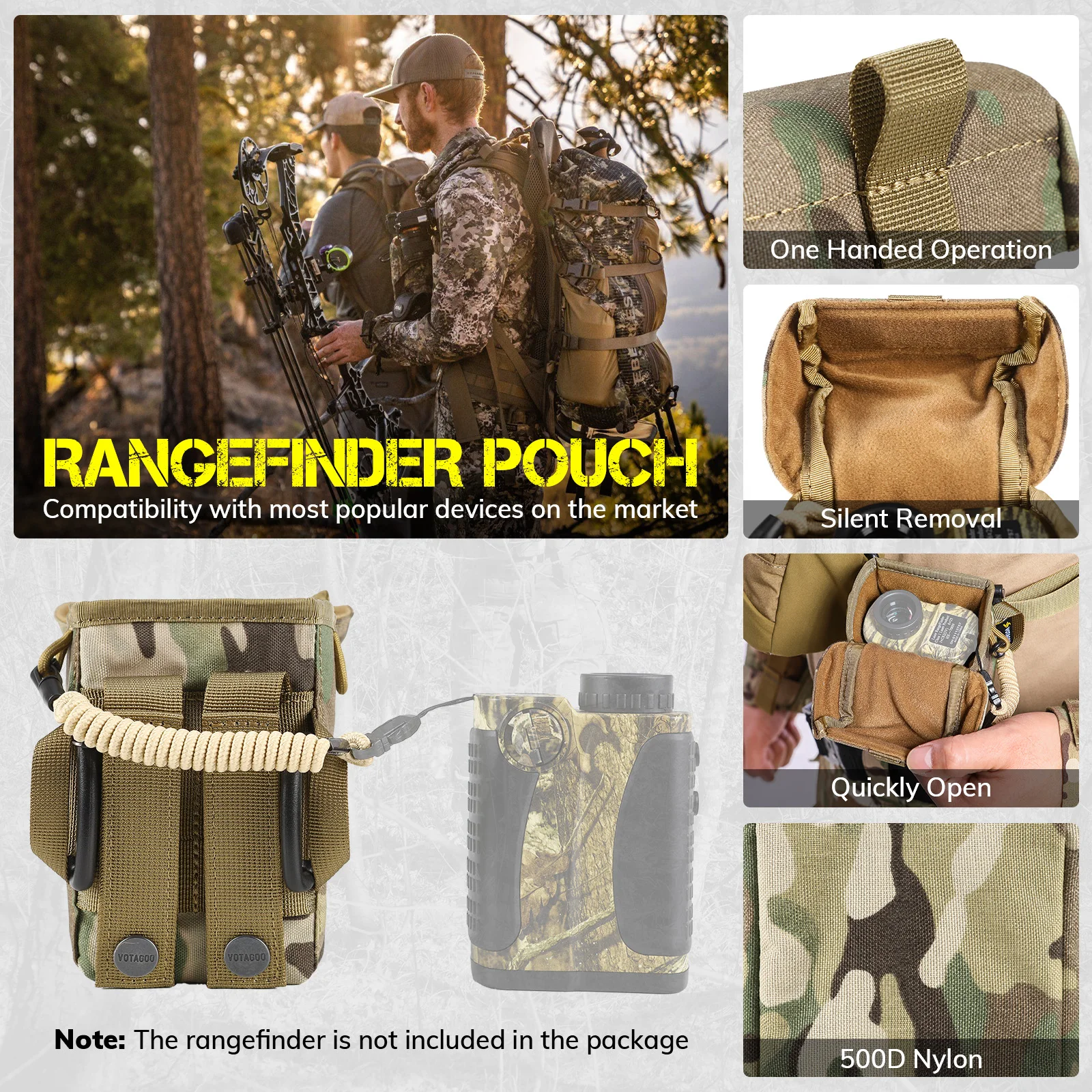 VOTAGOO funda para telémetro MOLLE con acolchado y hebilla rápida