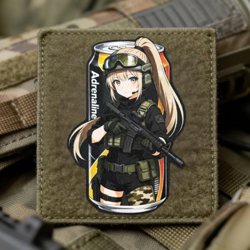 Parche táctico gancho-bucle chica anime para mochila brazalete - imagen 4