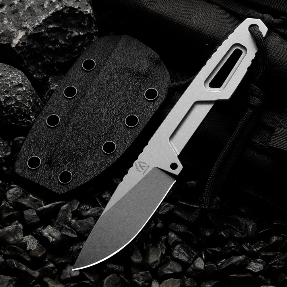 Cuchillo táctico fijo mini con funda para aire libre y supervivencia - imagen 3