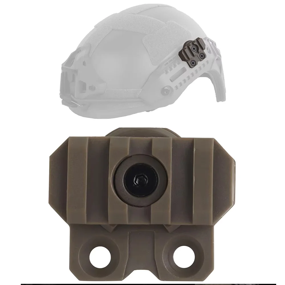 Montaje linterna de casco M-LOK Airsoft riel lateral 360 nylon - imagen 2
