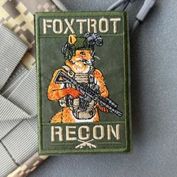 Parche táctico Foxtrot Recon insignia bordada velcro gancho y bucle