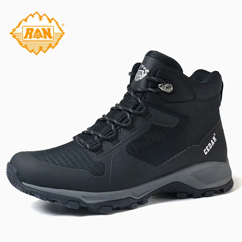 RAN Botas de senderismo impermeables hasta el tobillo para hombre