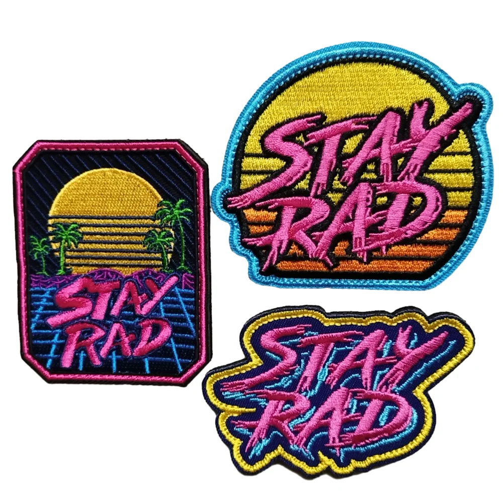 Parche táctico STAY RAD bordado Velcro MOLLE estilo vintage - imagen 4