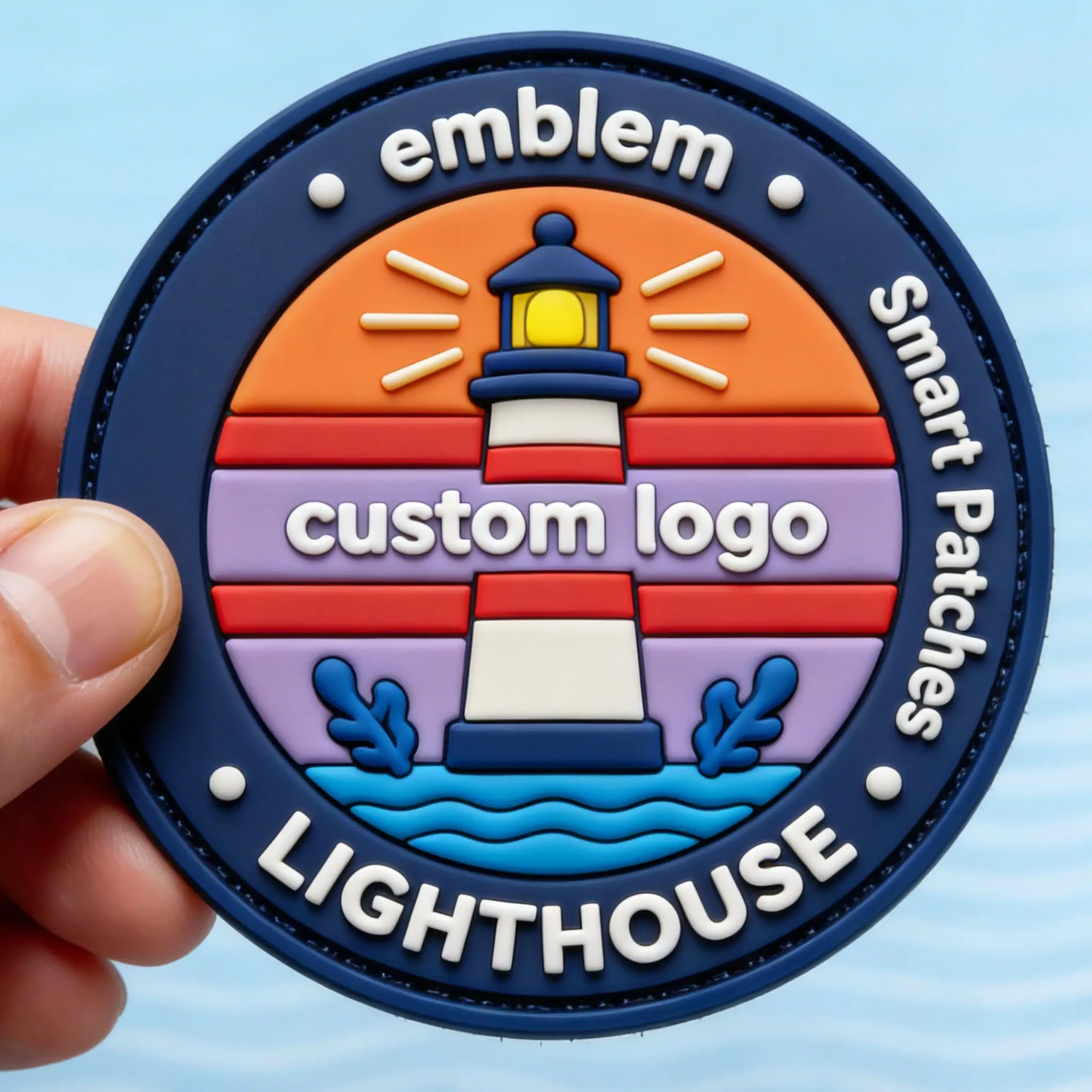 Parche táctico PVC personalizado con gancho y bucle para coser o pegar
