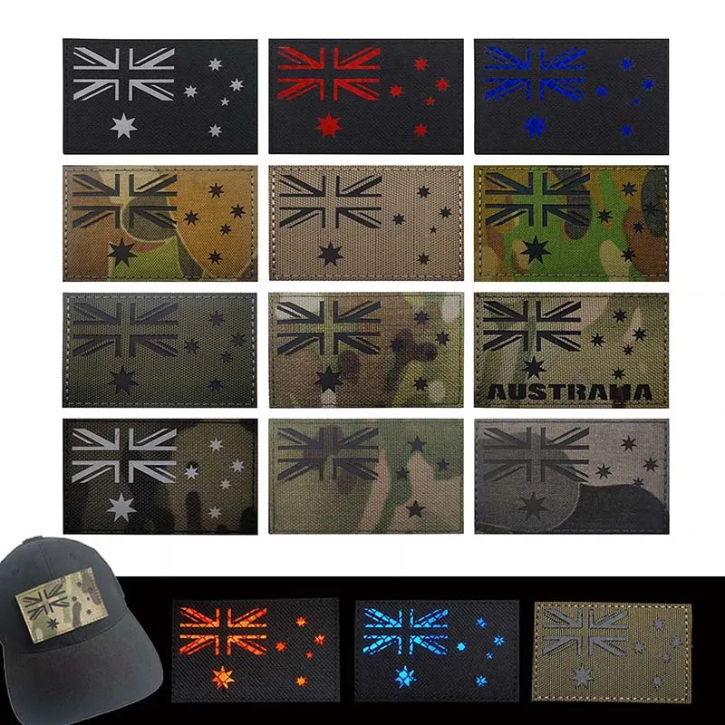 Parche reflectante IR emblema bandera australiana adhesivo táctico - imagen 3