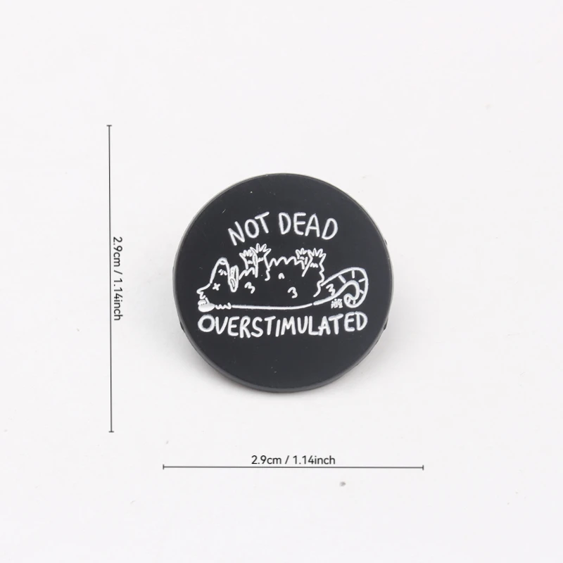 Pin esmaltado salud mental vintage – Broche humorístico para solapa