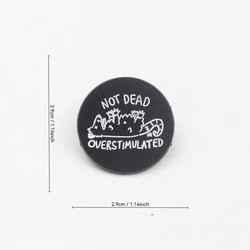 Pin esmaltado salud mental vintage – Broche humorístico para solapa