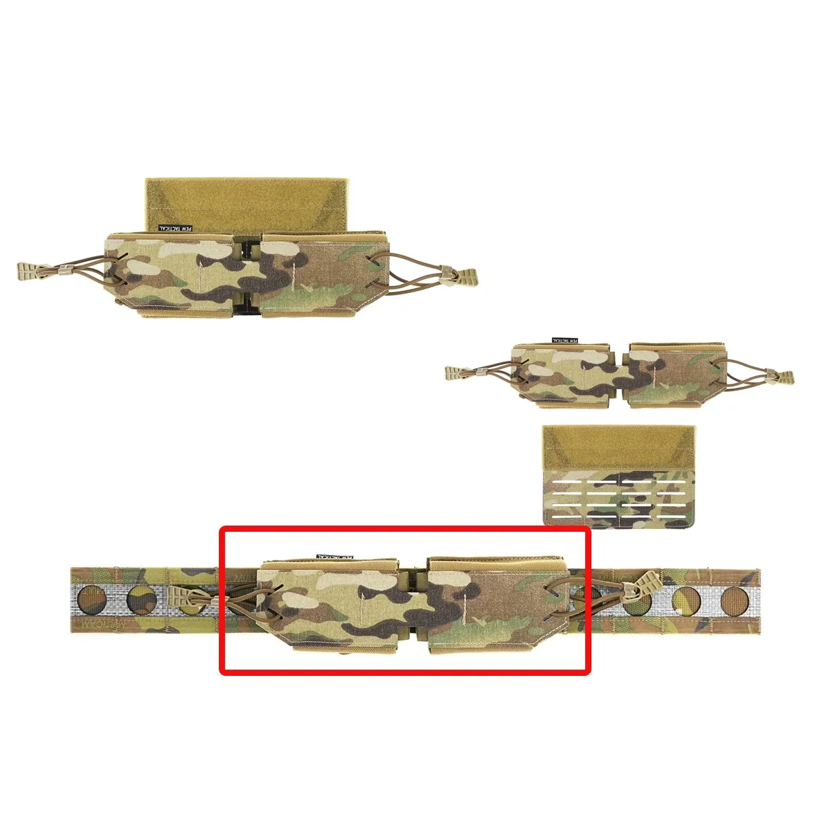 Bolsa táctica colgante inferior para cinturón, montaje horizontal - imagen 4