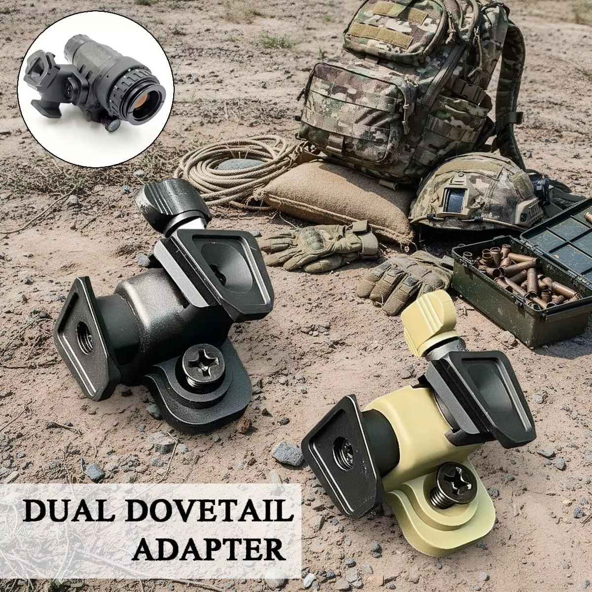 Adaptador montado en un sistema tipo soporte para NVG