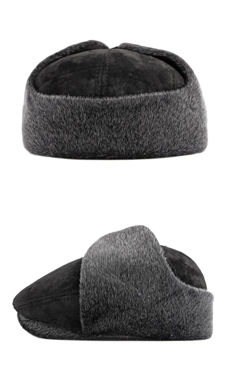 Gorro en vista lateral con solapa