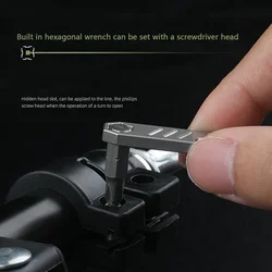 Mini abridor multiusos EDC titanio TC4 – Llave hexagonal con escala